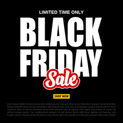 Black Friday sale banner on the black background