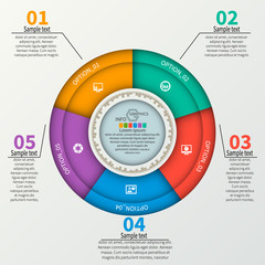 Abstract 3D Paper Infographics