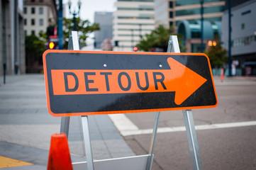 San Diego detour sign