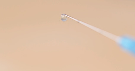 Liquid substance in syringe