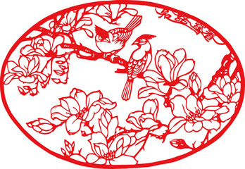 Chinese traditional folk culture Spring Festival stickers