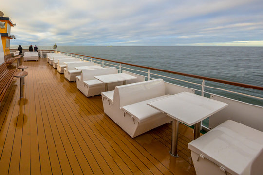 Outdoor Seats on passenger ship deck