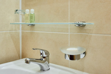 Bathroom interior with sink
