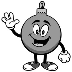 Christmas Ornament Waving Illustration