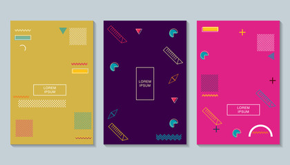 Cover Vector Design Template Set Flyer