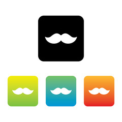 Colorful Set of Moustache Icons