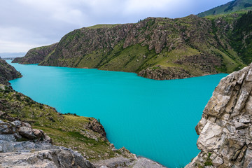 The lake in the mountains