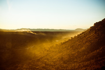 Dust in the Mojave Desert