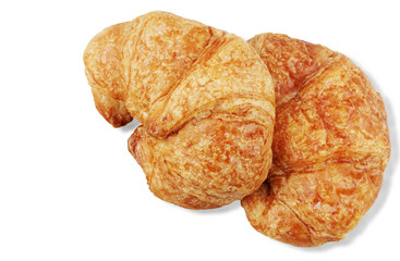 croissants on white background.