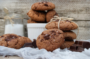 chocolate chip cookies and chocolate