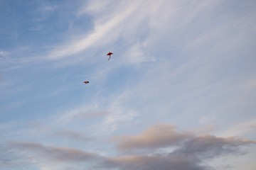 Flying kite on the sky. Slovakia