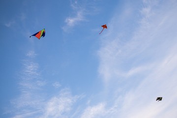 Flying kite on the sky. Slovakia