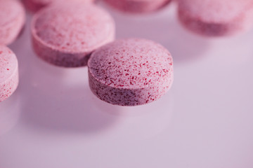 Pink purple tablet pills