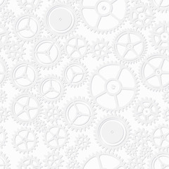 White color clockwork seamless pattern