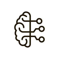 Brain line icon