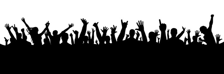 Hand crowd silhouette