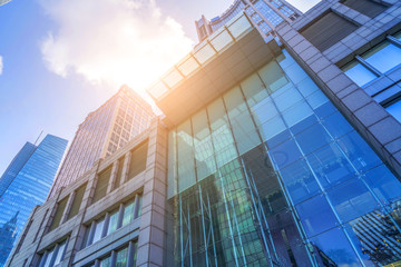 Skyscrapers from a low angle view