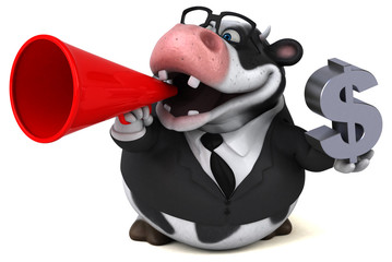 Fun cow - 3D Illustration