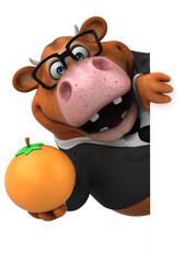 Fun cow - 3D Illustration