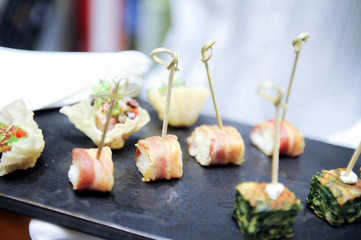 appetizer rolls with delicious ham