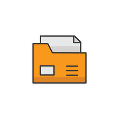 Folder icon office work vector design illustration