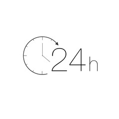 24 hours service icon