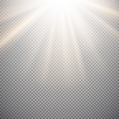 Light effect on transparent background. Graphic concept for your design