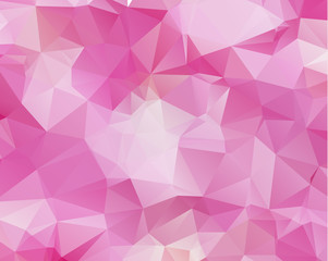 Pink triangle background design. Geometric background in Origami style with gradient.