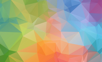 low poly geometric background consisting of triangles of different sizes and colors