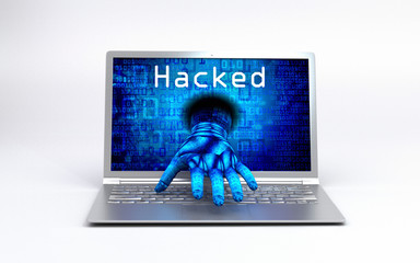 hacked Computer laptop 