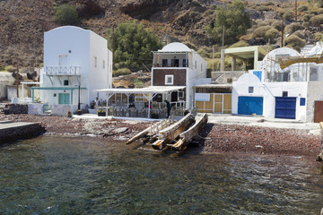 Fototapeta na wymiar Oia harbour in Santorini island greece