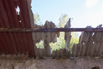Obraz premium Abandoned house in Greece