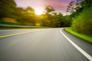 Naklejka premium Motion blurred highway