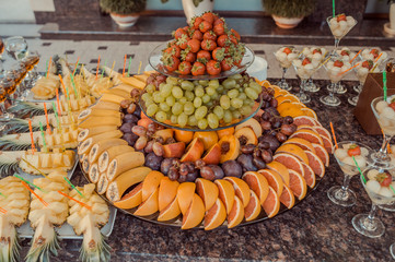 fruit at the wedding reception