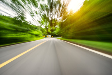 Motion blurred highway