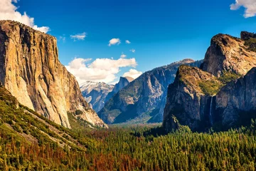 Foto op Canvas Yosemite National Park Half Dome vanuit tunnelzicht © dietwalther