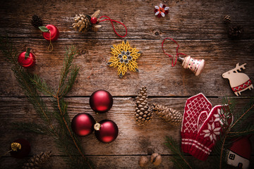 Christmas ornaments background