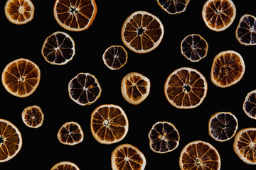 Creative image of dried orange slices