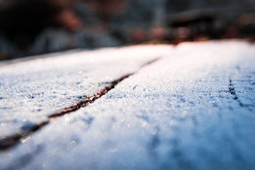 Fototapeta premium First frosts. Winter is coming.