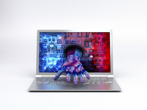 cyber attack computer screen