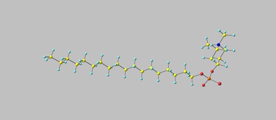 Perifosine molecular structure isolated on grey