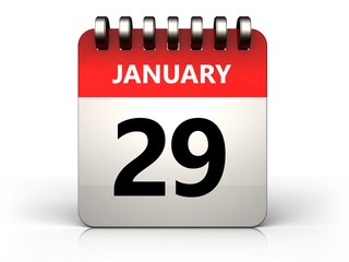 3d 29 january calendar