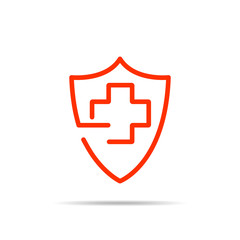 Medical shield, isolated. Vector illustration