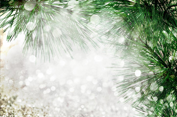 Christmas shiny defocused background. Bokeh Background of Happy Christmas and Happy new year concept