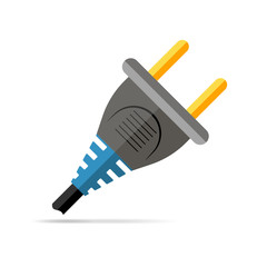 Wire plug icon. Vector illustration