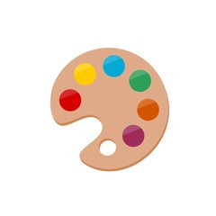 Painting icon, Flat Colorful Palette