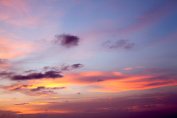 colorful sky and cloud
