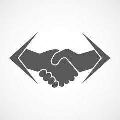 Handshake icon. Vector illustration.