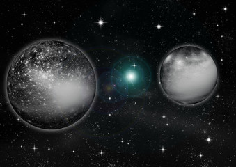 Obraz premium galaxy in a free space