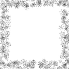 Fototapeta premium Snowflakes Border